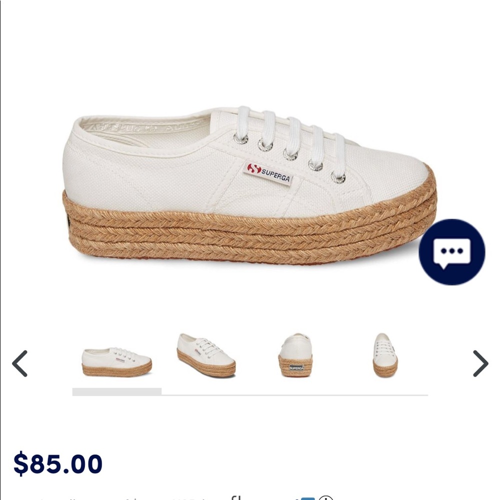 White Superga 2730 Cotropew Platform Sneakers